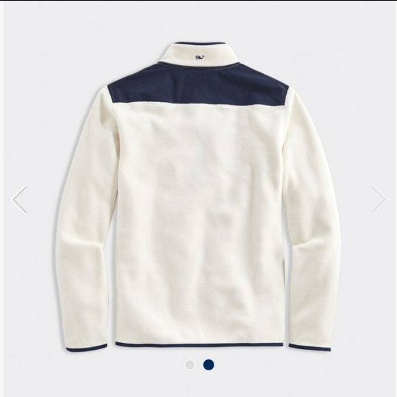 Vineyard Vines | NWOT XS White Sherpa Fleece Snap Placet Pullover - Picture 2 of 15